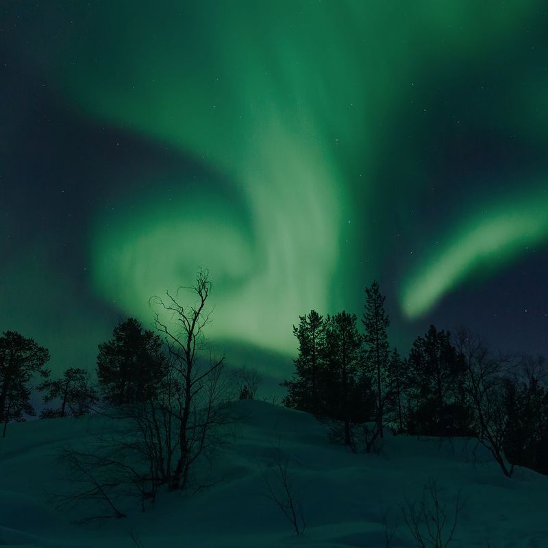 Aurora borealis over Lapland